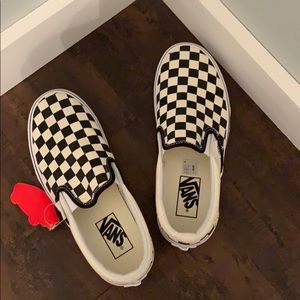 Size 6.5 Slip On Checker Print Platform Vans